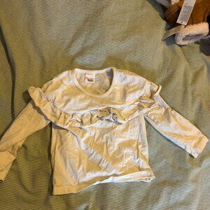 🌼 Hanna Andersson Long Sleeve Ruffle Shirt – Size 3T 🌼
